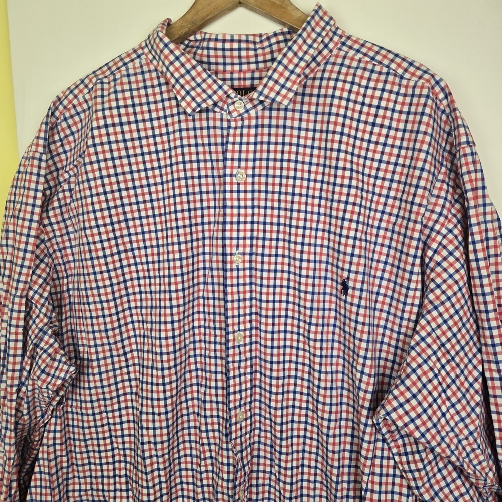 Polo Ralph Lauren Shirt 5XB Check Plaid Button Long Sleeve Shirt